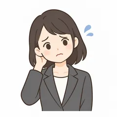 悩んでいる人のイラスト