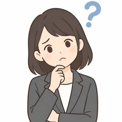 悩んでいる人のイラスト
