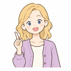 説明する女性講師のイラスト