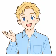 説明する男性講師のイラスト